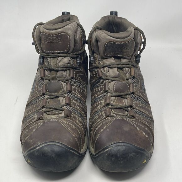 Keen Utility Flint Mid Steel Toe Boots Mens 13 D Brown Leather Work Hiking - Picture 5 of 16